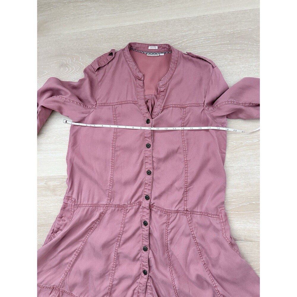 Anthropologie Holding Horses Mariona Lyocell Shirt Dress 6 Mauve Utility Hi-Lo - Picture 7 of 16